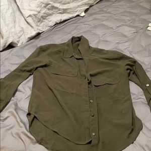 Sheer button up long sleeved shirt